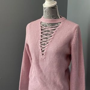 Poof Criss Cross Sweater